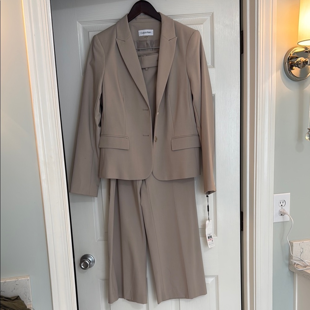Calvin Klein Beige Suit Set